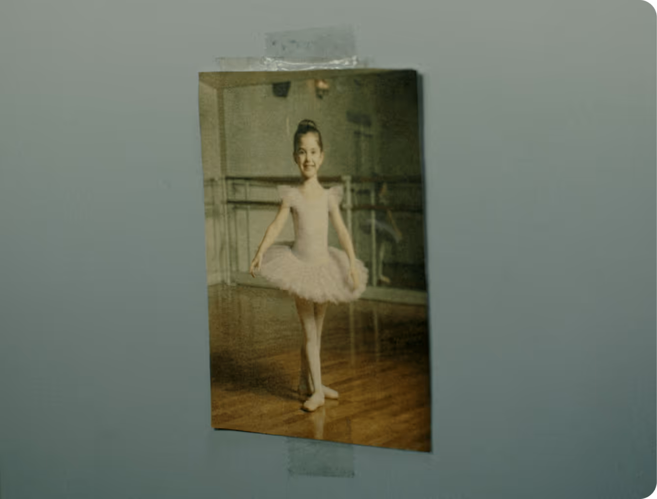 Fotografía antigua de una bailarina